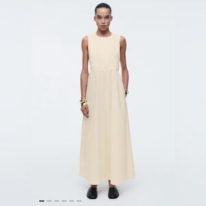 COS Open Back Dress in Buttermilk 2P
